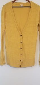 Mossimo mustard cardigan sweater sz M